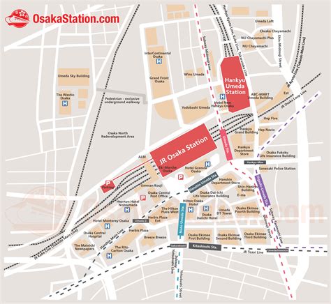 hankyu umeda station map